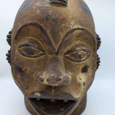 Igbo Nigerian Carved Wood Ceremonial Head