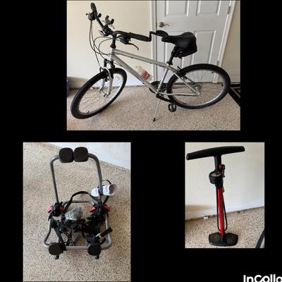 Marin Men’s Hybrid Bike, Yakima Bike Rack And Bike Pump