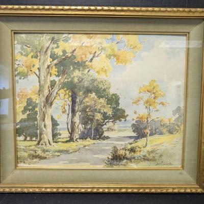 Davis Francis Schwartz (1879-1969) Watercolor Painting 