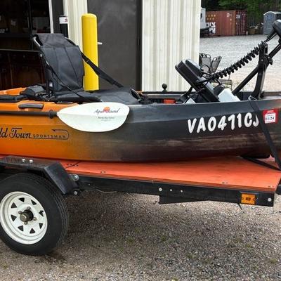 2022 Old Town Auto Pilot 120 Kayak W/ Ironton 4x8’ Trailer