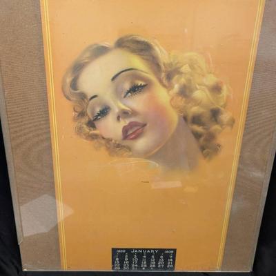 1939 Pin Up Calendar...Billy DeVorss "Dreaming"