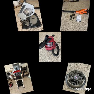 Tool Lot, Craftsman Miter Saw, Ladder, Black And Decker Blower And More