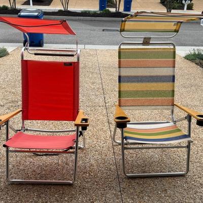 Set Of Covered Beach Chairs 