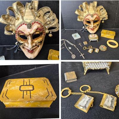 Masquerade Mask Venice, Rosary Beads, Trinket Boxes