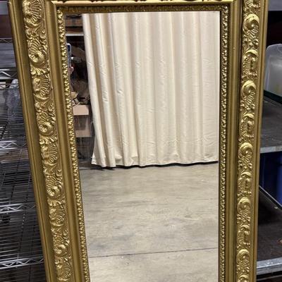 Ornate Vintage Gold Framed Wall Mirror 