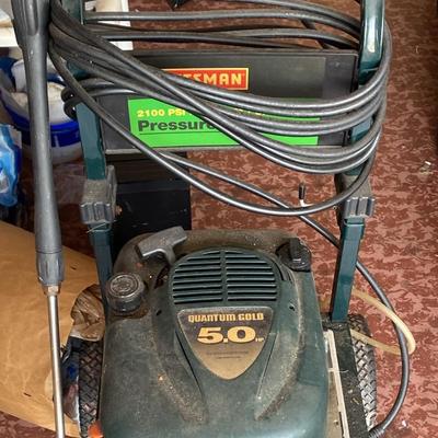 Craftsman 2100 PSI pressure washer with a Quantum Gold 5.0 engine.