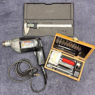 Brand New Digital Caliper, X-Acto Set & Black And Decker Corded Drill
