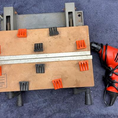Black And Decker Work, Mate Bench Top Center With Black And Decker Corded Drill