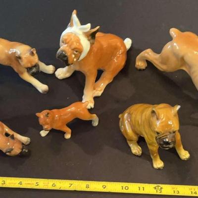Group Of Vintage Ceramic Boxer Figures
