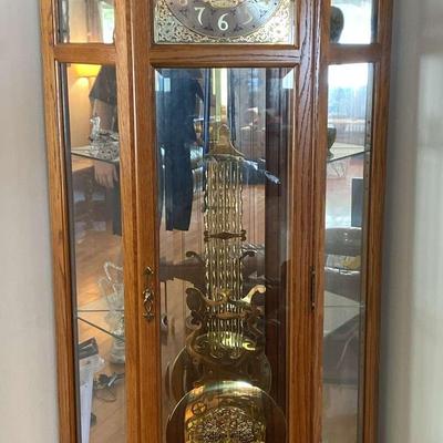 Howard Miller Majestic II Curio Grandfather Floor Clock