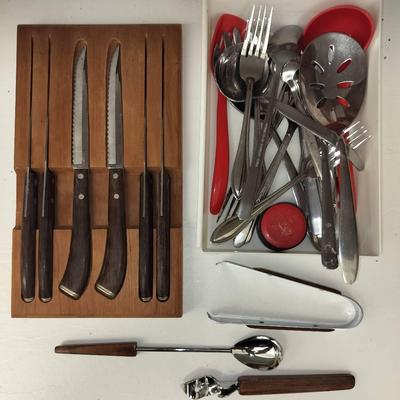 Craftsman Craftedge USA Stainless Steel Knife Set + Assortment Of Vintage Stainless Steel Silverwar