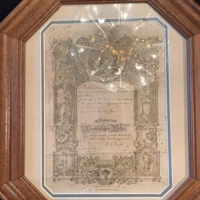1811 German Baptism Certificate And taught-SHEIN 1082 Baptism Certificates