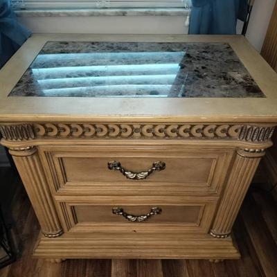 American Signiture 2 Drawer Vintage Wooden Nightstand