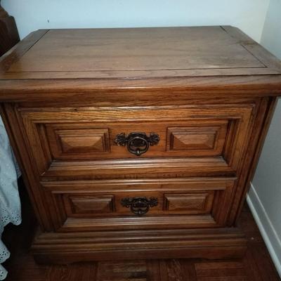 Link Taylor Vintage Wooden 2 Drawer Nightstand