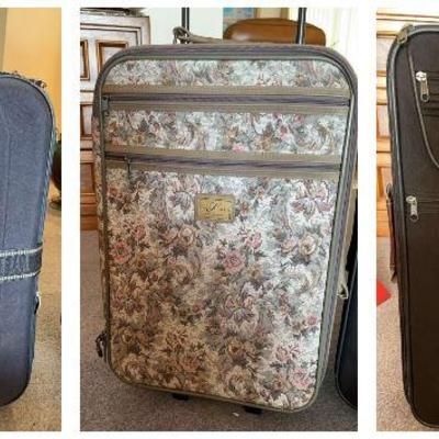 3 Standard Size Suitcases By Sammy, American Flyer, And Signature Collection