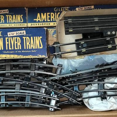 Gilbert 3/16" Scale American Flyer Train Set Including Tracks, The Engine, Railway Cars, + More