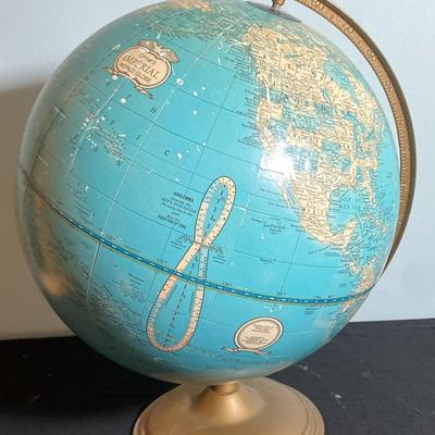  Vintage CRAMS IMPERIAL World Globe Metal Stand 