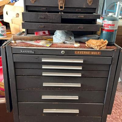 Kennedy Rolling Tool Chest With Side Working Tables *Includes Contents