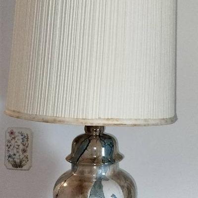 Mid Century Modern Marbleized Stone Ceramic 34" Lamp #2