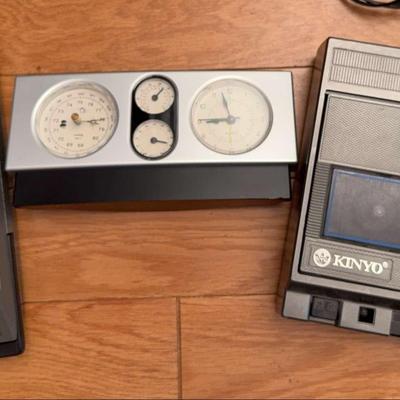 Rare Kinyo F/R Rewinder, Panasonic Tape Recorder & Barometer 
