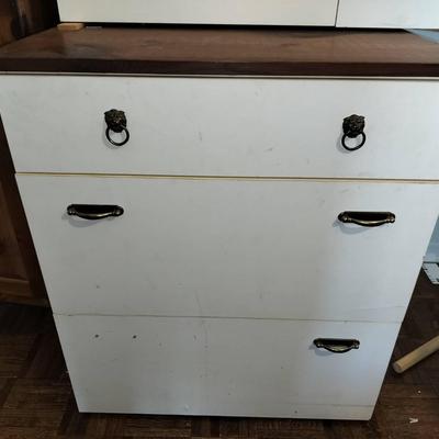 3 Drawer Vintage Wooden Storage Chest