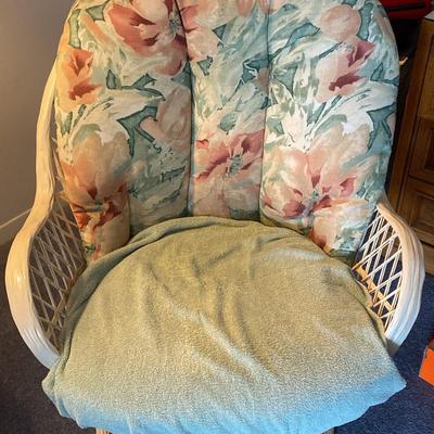  Vintage Web Spun Fiber Galss Russell Woodard Spining Chair  