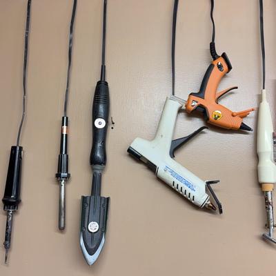 Coverite 21st Century Sealing Iron, Hot Glue Guns And 4 soldering irons