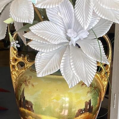 Antique Camp Painted Vase
