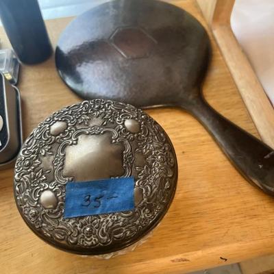 STERLING JAR
PEWTER MIRROR