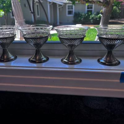 STERLING SILVER CUSTARD CUPS