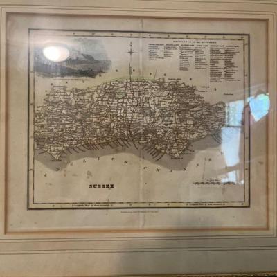 VINTAGE LEATHER COLLECTOR'S MAP