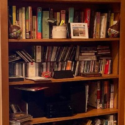 Book shelf and books