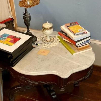 Marble turtle topped table