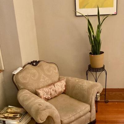 Chair with ottoman 