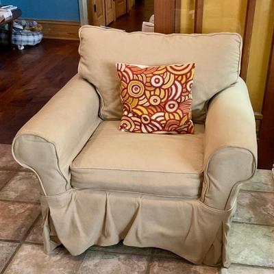 Slipcovered chair