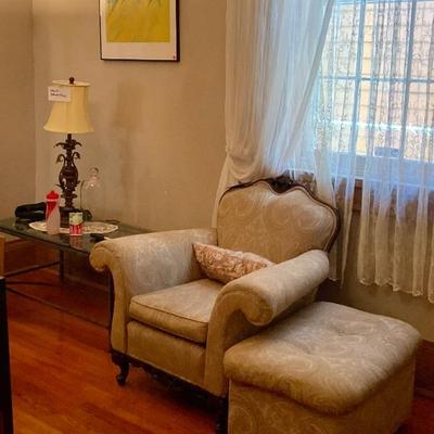 Chair with ottoman