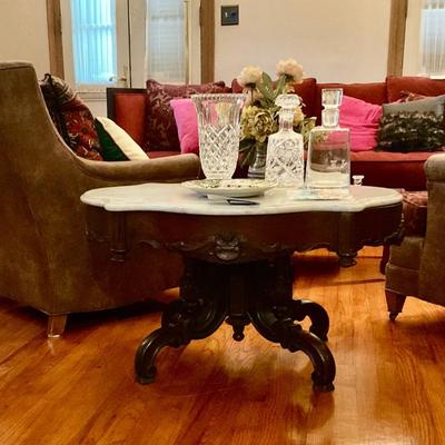 Marble topped table