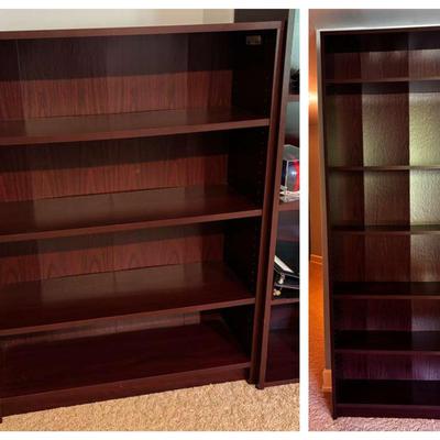 Mahogany Laminate Bookshelves 