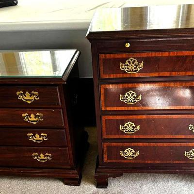 Vintage Solid Wood Bedside Tables Featuring Hickory: American Masterpiece Collection