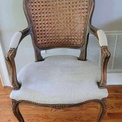 Antique French Louis XV Caneback Armchair