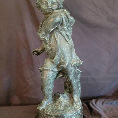 Concrete Garden Statue of a Child