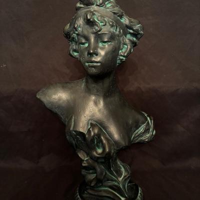 Nouveau-Style Female Bust Sculpture 