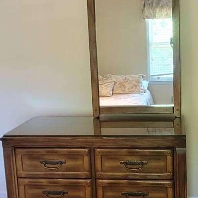Mid Century Style Dresser With Mirror