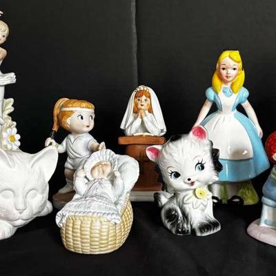 Vintage Porcelain And Ceramic Figurines Including Cabbage Patch Kids