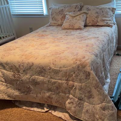 Full Size Bed On Metal Frame With An Additional Frame Included 