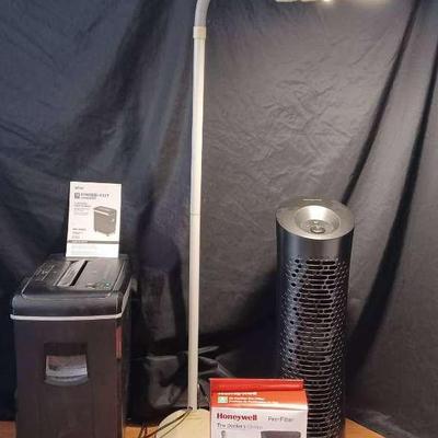 Ativa Cross-Cut Shredder, Honeywell Humidifier, And An Ott-Lite
