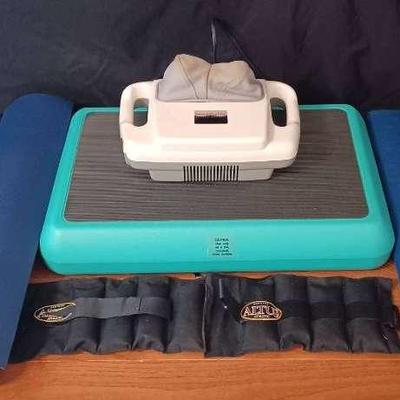 Pro*Shiatsu Portable Massager- Model 9232, Leg Weights, Floor Mats, And Aerobics Step Stool