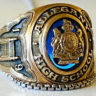 10K Stamped Class Ring & Chain (11 Grams)