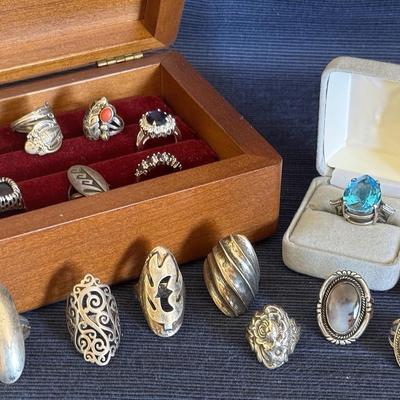 Sterling Rings With Stones & More 