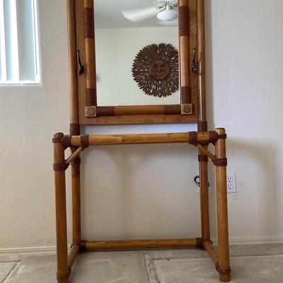 Mirrored Vanity And Hat Rack 